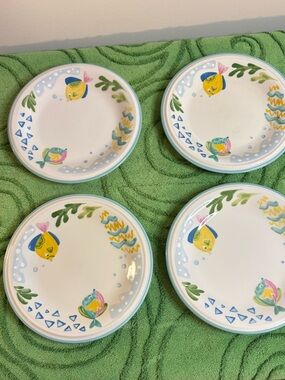 Studio nova barrier reef set of four 8 inch salad plates